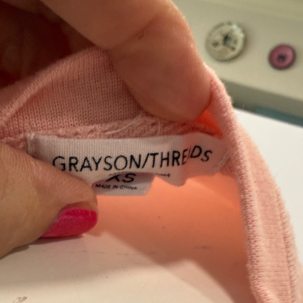 Pink Sweatshirt with Gold Lettering - Picture 2 of 6